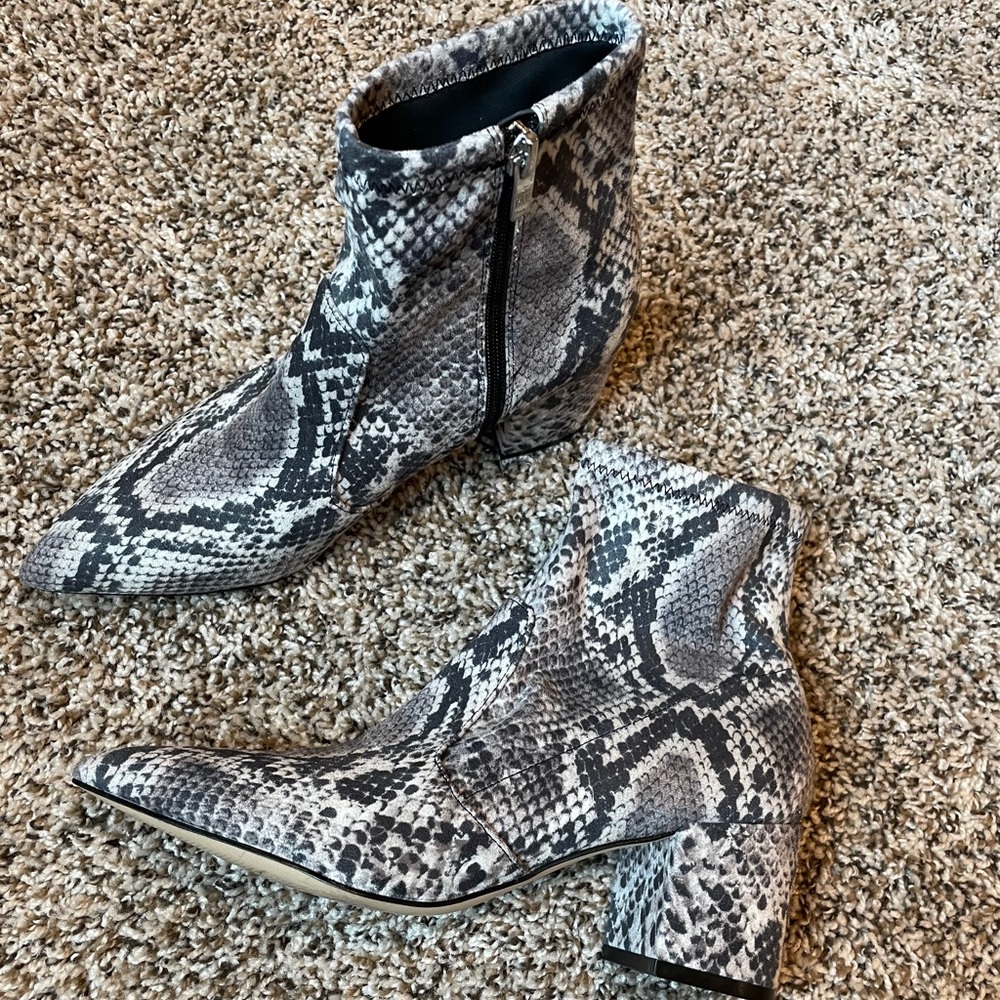 Marc Fisher Snake Print Jerica Bootie